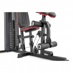 Nahaufnahme Sitz und Beinrolle Adidas Kraftstation Home Gym