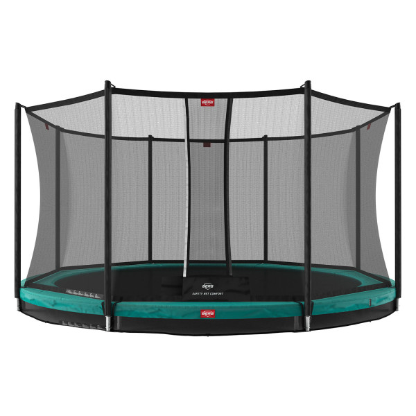 Berg Trampolin InGround Favorit inkl. Sicherheitsnetz Comfort 380 cm grau BT-35.12.92.01