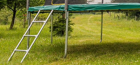 Trampoline cardiojump  Avec filet de sécurité et échelle