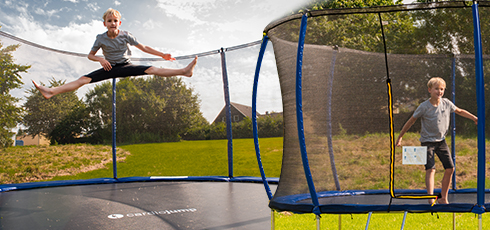 cardiojump Trampoline Advanced incl. Veiligheidsnet Je springt een gat in de lucht -  maar wel veilig!