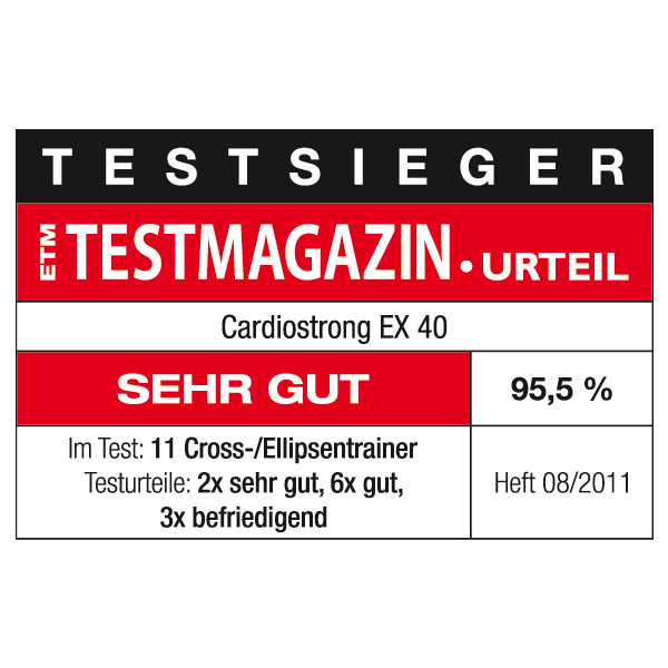 cardiostrong crosstrainer EX40 Utmärkelser