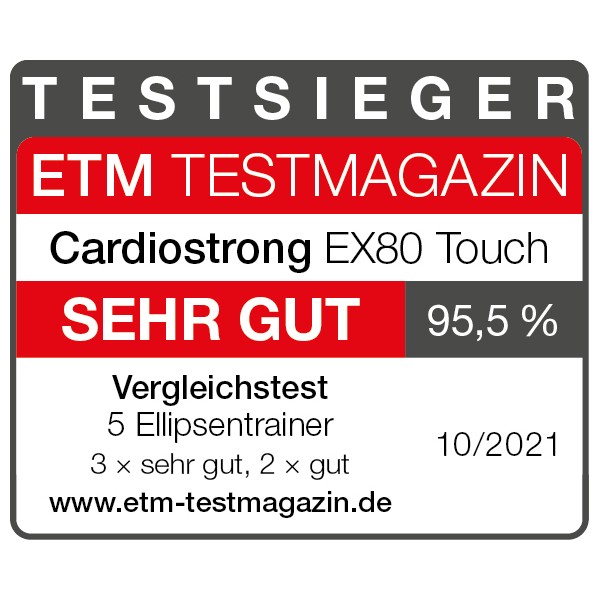 cardiostrong crosstrainer EX80 Touch Utmärkelser