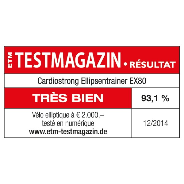 Vélo elliptique cardiostrong EX80 Récompenses