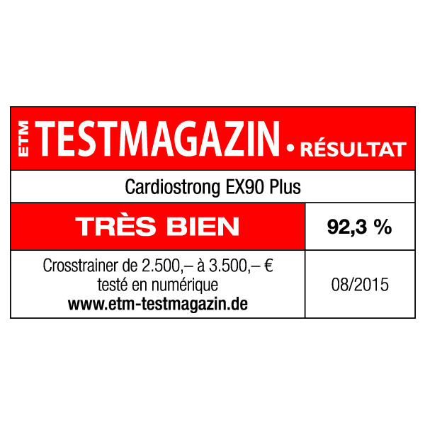Vélo elliptique cardiostrong EX90 PLUS Récompenses