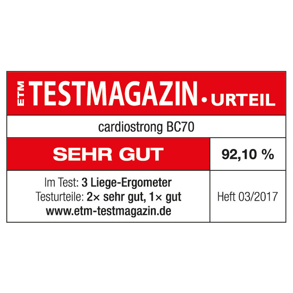 cardiostrong Liegeergometer BC70 Auszeichnungen