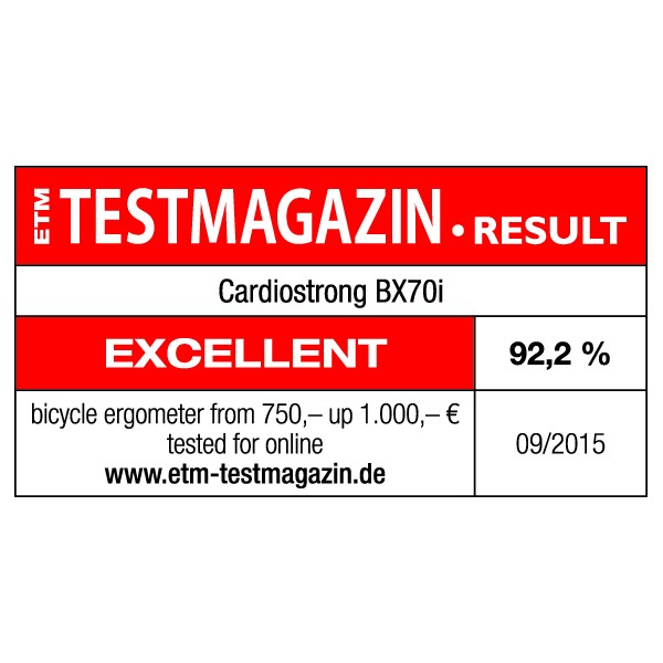 Ergometro cardiostrong BX70i pacchetto Kinomap Riconoscimenti