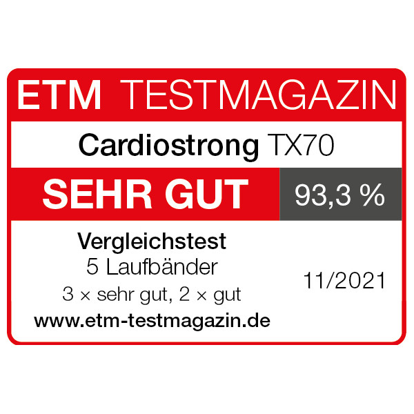 cardiostrong Laufband TX70 Auszeichnungen