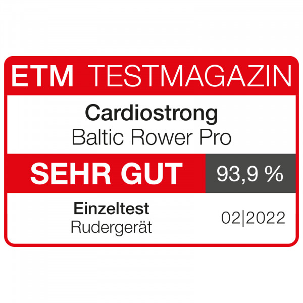 cardiostrong Baltic Rower Pro Rudergerät Auszeichnungen