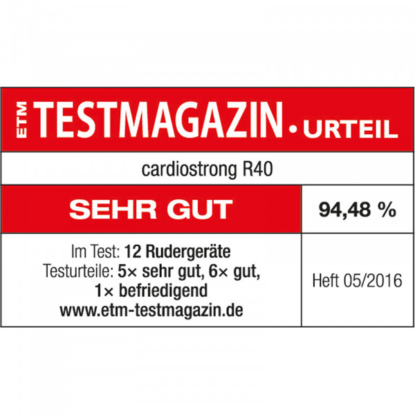 cardiostrong Rudergerät RX40 Auszeichnungen