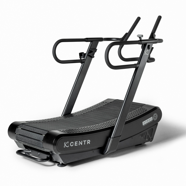 Manuelt Centr x HYROX Perform Tread løbebånd i sort med kraftig ramme og uden motor, ideelt til HIIT, funktionel træning og sled-push øvelser.