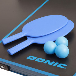 Mini table de tennis de table Donic avec raquettes et balles Photos du produit
