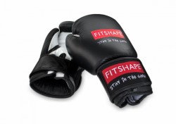 Fitshape (Kick)Bokshandschoenen zwart/wit leer Productfoto