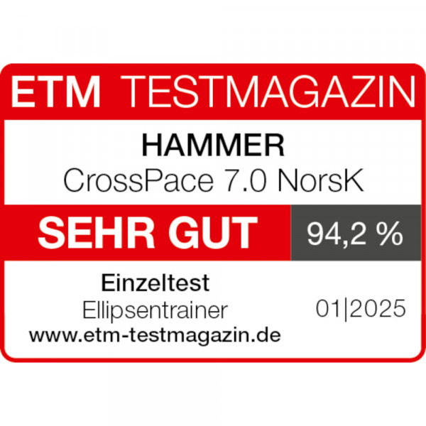 Hammer Ellipsentrainer CrossPace 7.0 NorsK Auszeichnungen
