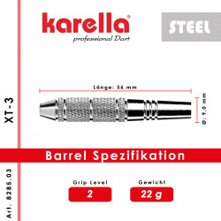 Set de 3 fléchettes Karella pointes d'acier Photos du produit