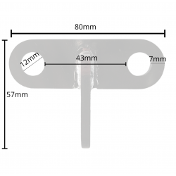Nohrd T-stuk connector voor pulleys en krachtstations Photos du produit