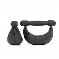 NOHrD Swing Hanteln Shadow 1kg (Paar) – Echtleder schwarz Foto del producto