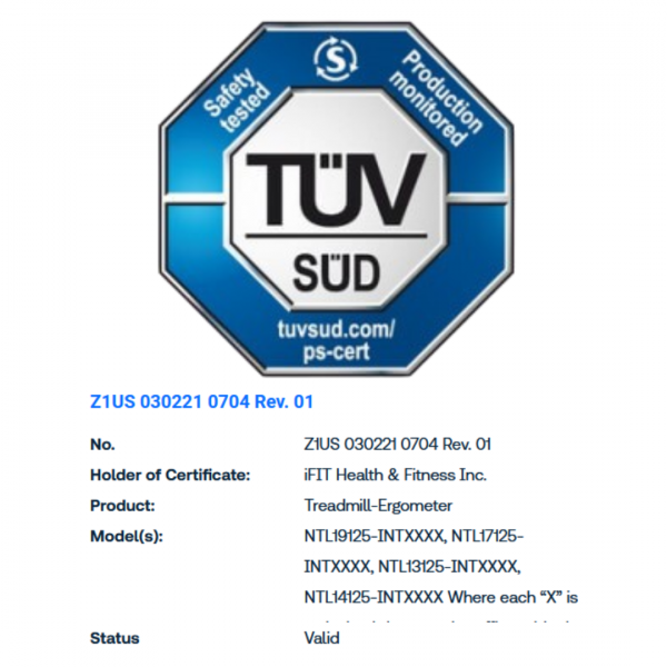 NordicTrack Laufband Commercial 1750 Awards