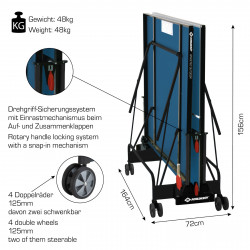 Stół do tenisa stołowego Schildkröt  SpaceTec Outdoor Zdjęcie produktu