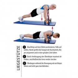 Trainingsposter met halter en dumbbell oefeningen Productfoto