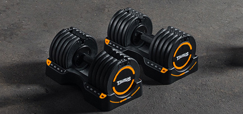 Taurus Selectabell justerbar håndvægt 4,5 til 22,5 kg Tilpasser sig dine behov