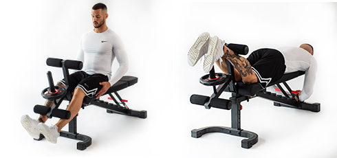 Banc de musculation Taurus B990 avec pupitre à biceps et leg extension Leg extension