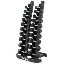 Taurus Hex Dumbbell Set, including stand for 1–10 kg dumbbells Product picture