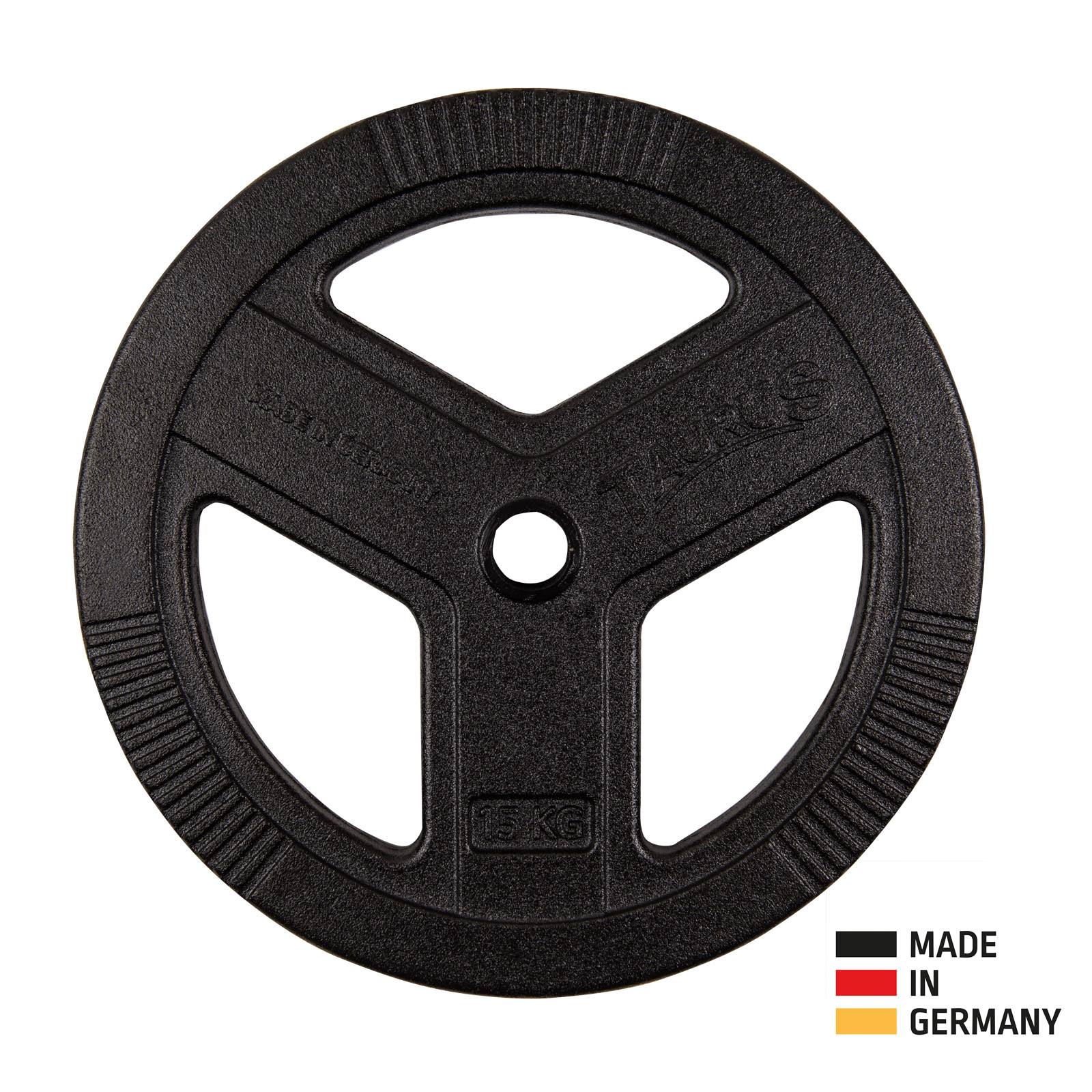 SPORTNOW Set De 2 Disques Haltères 10 Kg Caoutchoutés - Tri-Grip Avec 3 Poignées - Pour Barres Olympiques 5 Cm - Idéal Musculation Maison