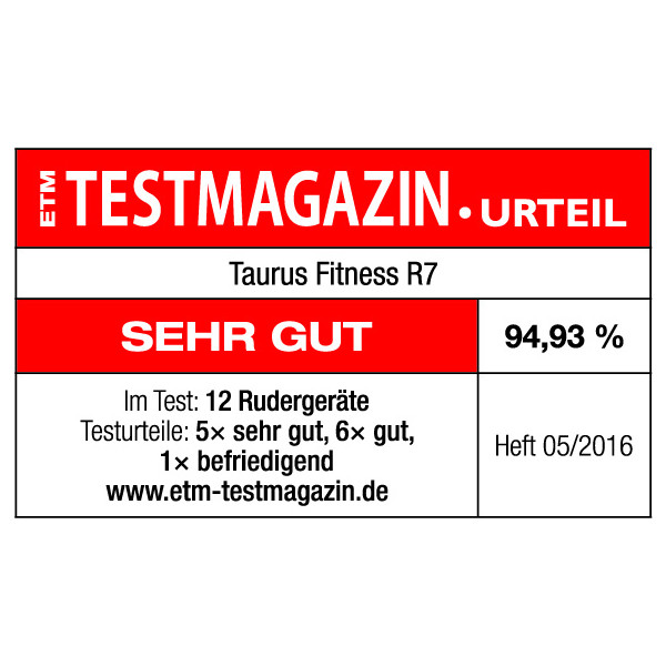 Taurus Rudergerät RX7 Auszeichnungen