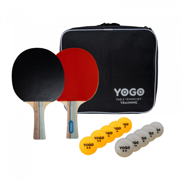 Trade Shop - Set Di 2 Racchette Per Ping Pong Con 3 Palline Tennis Da Tavolo Gioco Pingpong 85858880