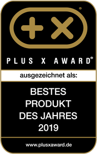 Plus X Award - ausgeszeichten als: Bestes Produkt des Jahres 2019