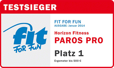 Fit for Fun (01/2014) - Testsieger Platz 1 Ergometer bis 500 € - Horizon Fitness Paros Pro
